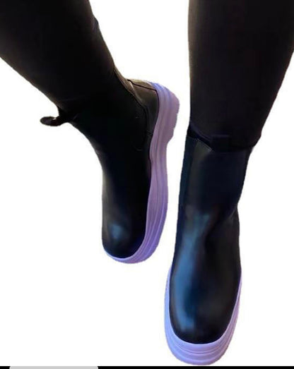 Thick Wedge Platform Martin Boots