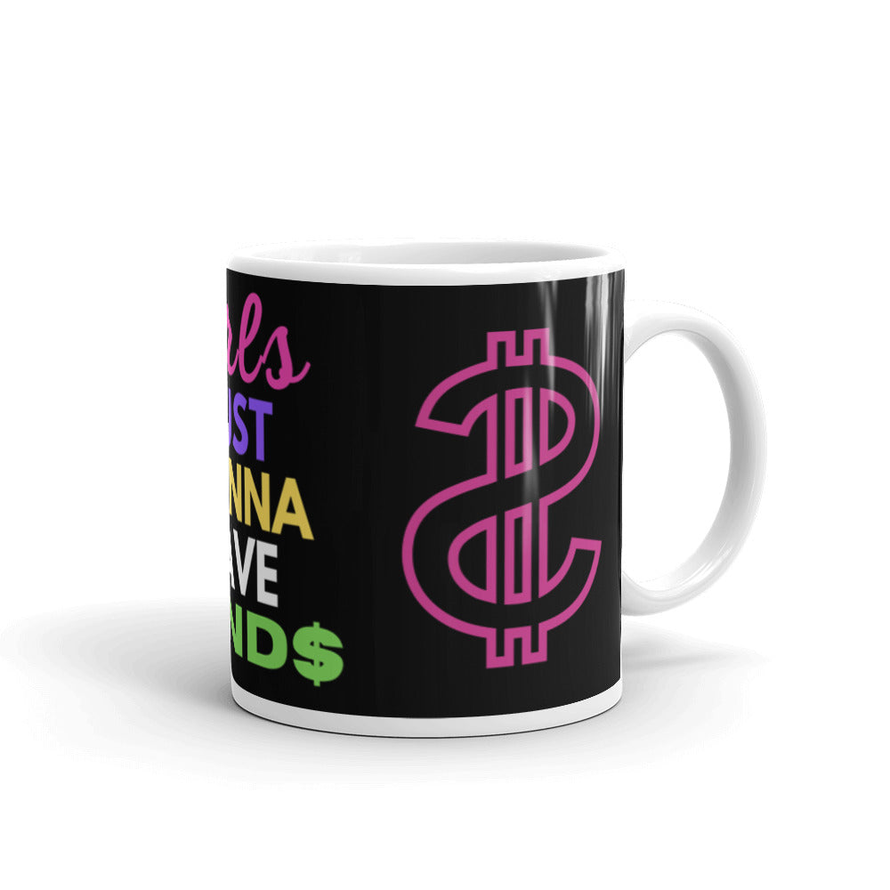 Funds White glossy mug
