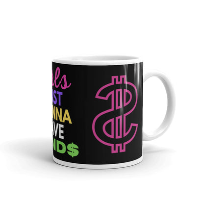 Funds White glossy mug