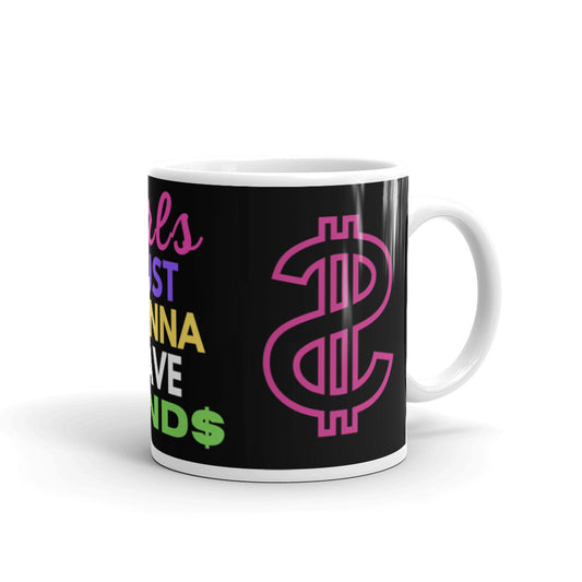 Funds White glossy mug
